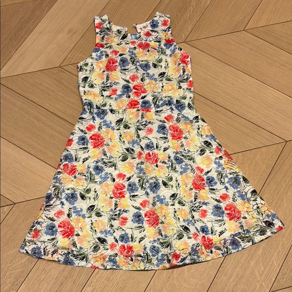 ava & kelly Other - Orange and Blue Halter A-Line Sundress